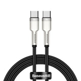 Cablu Baseus Cafule Series Metal (CATJK-C01), Type-C to Type-C, Super Fast Charge, 100W, 480Mbps, 20V, 5A, 1m, Negru