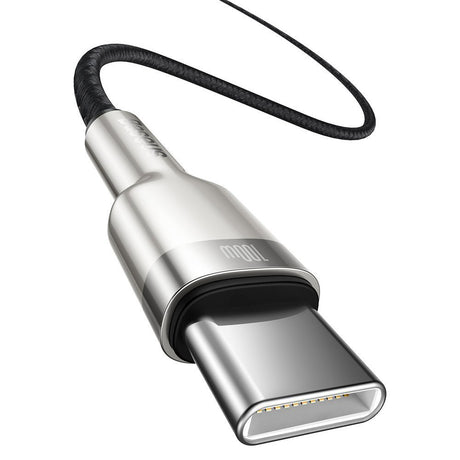 Cablu Baseus Cafule Series Metal (CATJK-C01), Type-C to Type-C, Super Fast Charge, 100W, 480Mbps, 20V, 5A, 1m, Negru