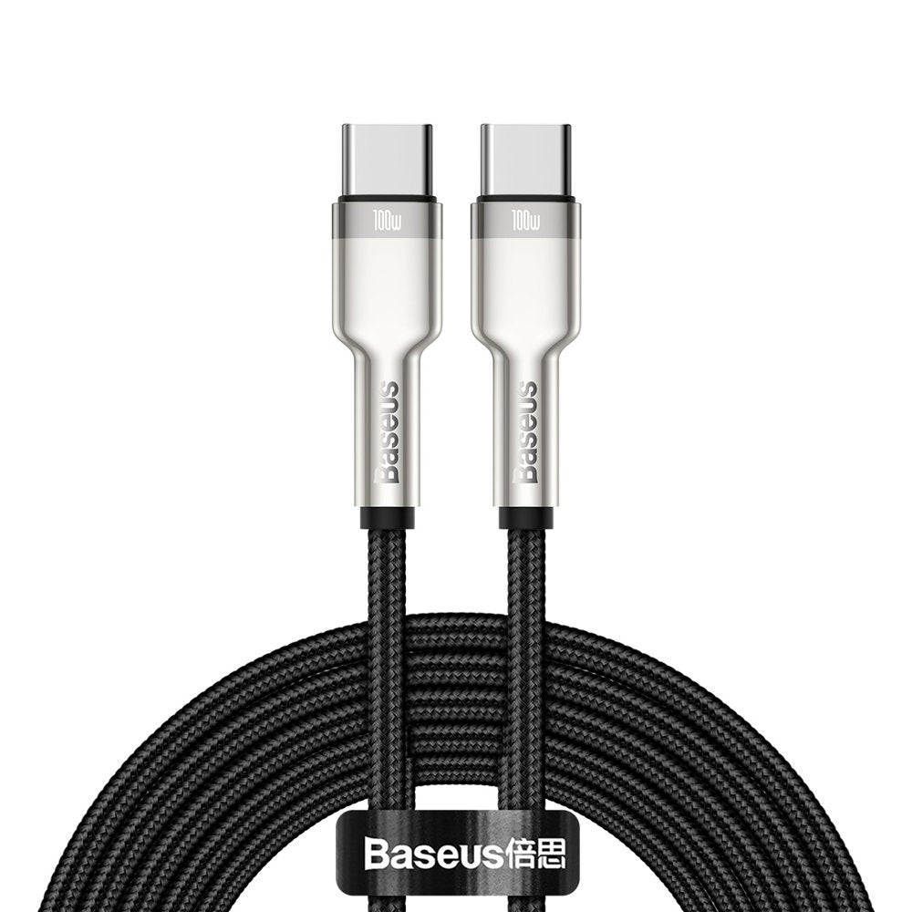 Cablu Baseus Cafule Series Metal (CATJK-D01), Type-C, 100W, 2m, Negru