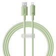Cablu Baseus Habitat Series (P10360200631-01), USB to Lightning, 480Mbps, 2.4A, 2m, Natural Green