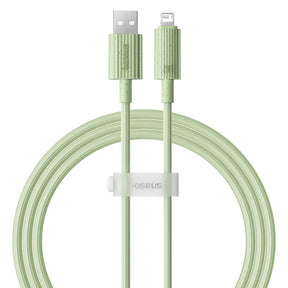 Cablu Baseus Habitat Series (P10360200631-01), USB to Lightning, 480Mbps, 2.4A, 2m, Natural Green
