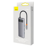 Hub/Dock Baseus Docking Station Metal Gleam Series (WKWG070013), 4in1 Multifunctional Hub, Type-C to 4 x USB 3.0, Type-C, Gri