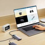Hub/Dock Baseus Docking Station Metal Gleam Series (WKWG070013), 4in1 Multifunctional Hub, Type-C to 4 x USB 3.0, Type-C, Gri