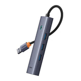 Hub/Dock Baseus Docking Station UltraJoy Series (B0005280A813-01), USB to 3 x USB 3.0, RJ45, 100W, Gri Spatial