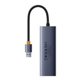 Hub/Dock Baseus Docking Station UltraJoy Series (B0005280A813-01), USB to 3 x USB 3.0, RJ45, 100W, Gri Spatial