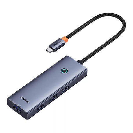 Hub/Dock Baseus Docking Station UltraJoy (B00052807813-01), Type-C to HDMI, 4xUSB, Type-C, 4K@60Hz, Gri Spatial