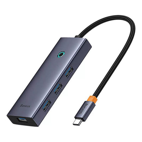 Hub/Dock Baseus Docking Station UltraJoy (B00052807813-01), Type-C to HDMI, 4xUSB, Type-C, 4K@60Hz, Gri Spatial