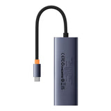 Hub/Dock Baseus Docking Station UltraJoy (B00052807813-01), Type-C to HDMI, 4xUSB, Type-C, 4K@60Hz, Gri Spatial