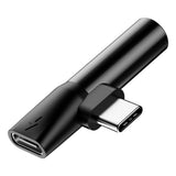 Adaptor Baseus Audio Adapter L41 (CATL41-01/A10229300117-Z1), Type-C to Type-C, Jack 3.5 mm, Negru