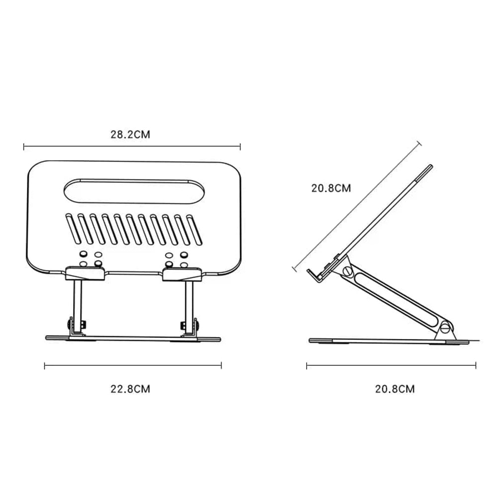 Suport Laptop Yesido (LP05), Aluminiu, Pliabil, Argintiu
