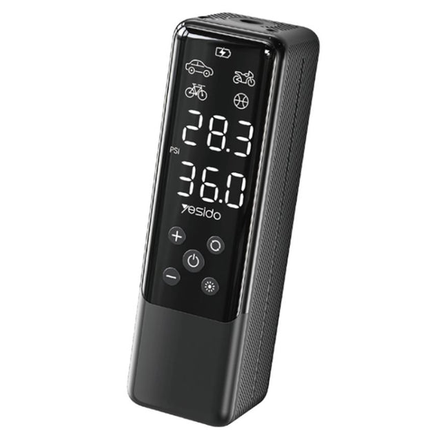 Gadget Yesido Car Compressor (VC05), Portable, Digital Display, Flashlight, 50W, Negru