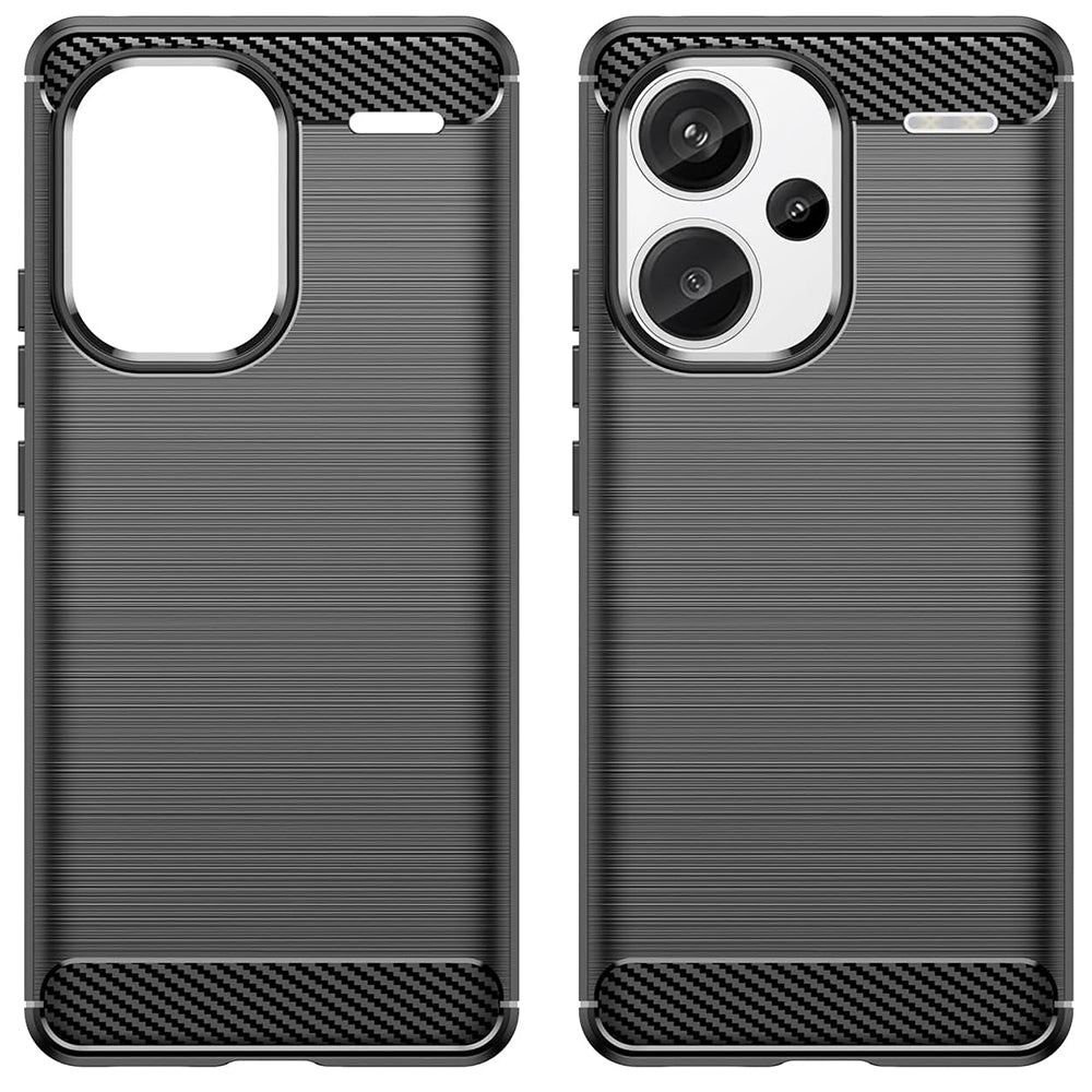 Husa de protectie Techsuit Carbon Silicone compatibil cu Xiaomi Redmi Note 13 Pro+ 5G, Negru