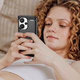 Husa de protectie Techsuit Carbon Silicone compatibil cu Xiaomi Redmi Note 13 Pro+ 5G, Negru