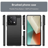 Husa de protectie Techsuit Carbon Silicone compatibil cu Xiaomi Redmi Note 13 5G, Negru