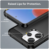 Husa de protectie Techsuit Carbon Silicone compatibil cu Xiaomi Redmi 12 4G / 12 5G, Negru