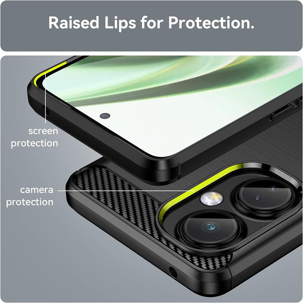 Husa de protectie Techsuit Carbon Silicone compatibil cu OnePlus Nord CE 3 Lite, Negru