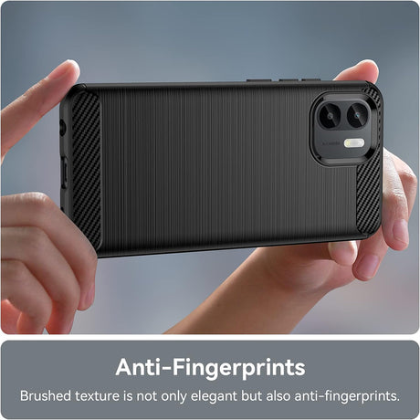 Husa de protectie Techsuit Carbon Silicone compatibil cu Xiaomi Redmi A1+ / A2+, Negru