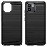 Husa de protectie Techsuit Carbon Silicone compatibil cu Xiaomi Redmi A1+ / A2+, Negru