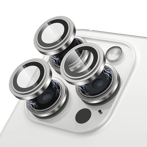 Folie de protectie Lito S+ Camera Glass compatibil cu iPhone 15 Pro / iPhone 15 Pro Max, Alb Titanium