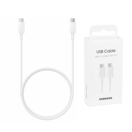 Cablu Samsung Original (EP-DN975BWEGWW), USB-C to Type-C Super Fast Charging 5A, 1m, Alb (Blister Packing)