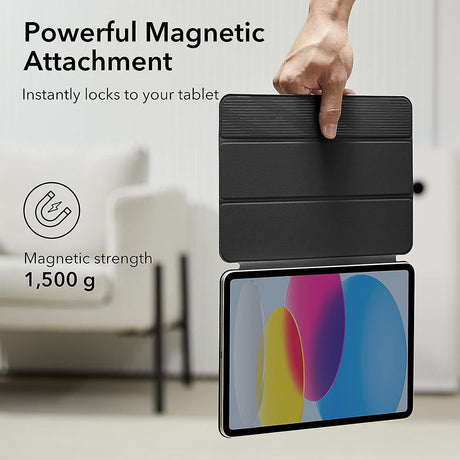 Husa de protectie tableta ESR Rebound Magnetic compatibil cu iPad 10 (2022) 10.9 / iPad 11 (2025) / iPad 12 (2026), Negru