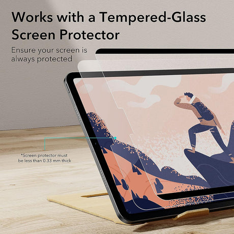 Husa de protectie tableta ESR Paper-Feel Magnetic compatibil cu iPad Air 11 (2024) / Air 11 (2025) / Air 11 (2026), Transparent