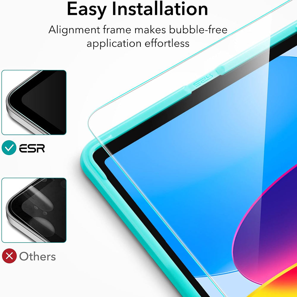 Husa de protectie tableta ESR Tempered Glass 9H (set de 2) compatibil cu iPad 10 (2022) 10.9 / 11 (2025), Transparent