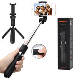 Suport Techsuit Selfie Stick (L01s), Tripod Stable Mount with Extendable Arm, Bluetooth Remote Control, 70cm, Negru