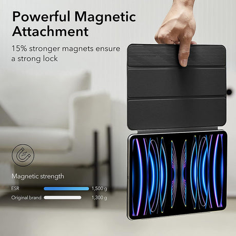 Husa de protectie tableta ESR Rebound Magnetic compatibil cu iPad Pro 11 (2018 / 2020 / 2021 / 2022), Negru