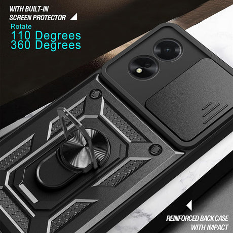 Husa de protectie Techsuit CamShield Series compatibil cu Oppo A38 / A18, Negru