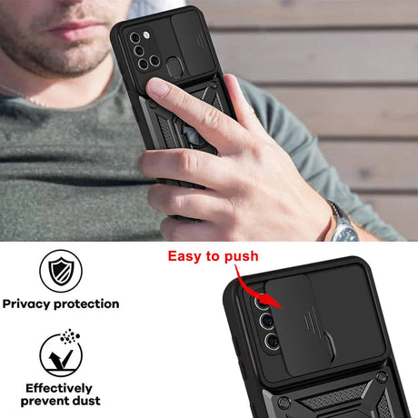 Husa de protectie Techsuit CamShield Series compatibil cu Samsung Galaxy A21s, Negru