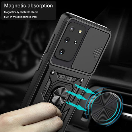 Husa de protectie Techsuit CamShield Series compatibil cu Samsung Galaxy S20 Plus 4G / S20 Plus 5G, Negru