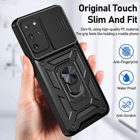 Husa de protectie Techsuit CamShield Series compatibil cu Samsung Galaxy S20 Plus 4G / S20 Plus 5G, Negru