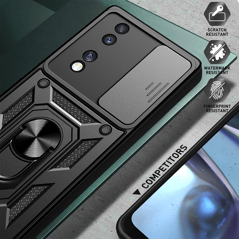 Husa de protectie Techsuit CamShield Series compatibil cu Honor 70, Negru