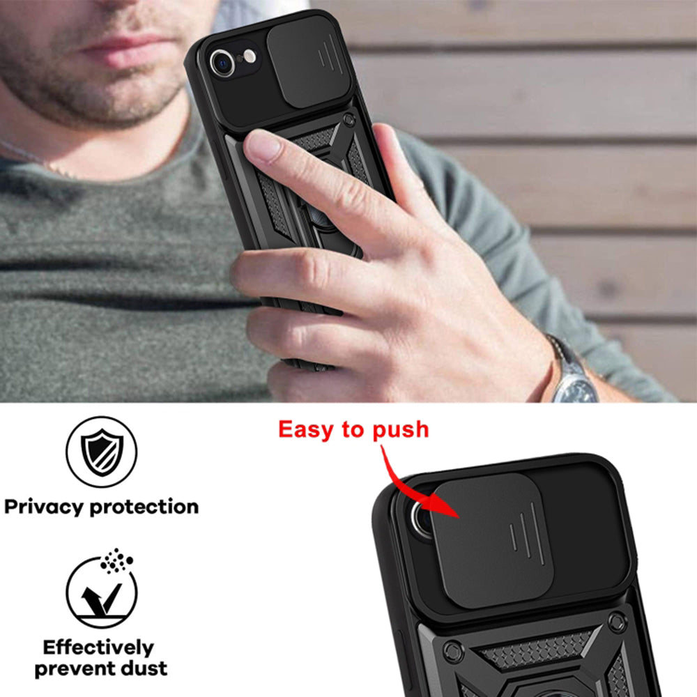 Husa de protectie Techsuit CamShield Series compatibil cu iPhone 7 / iPhone 8 / iPhone SE 2, SE 2020 / iPhone SE 3, SE 2022, Negru