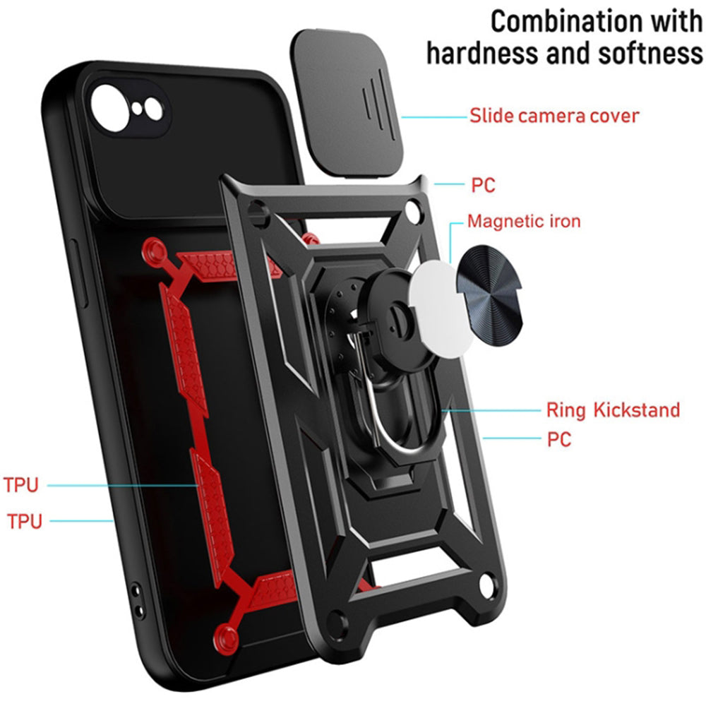 Husa de protectie Techsuit CamShield Series compatibil cu iPhone 7 / iPhone 8 / iPhone SE 2, SE 2020 / iPhone SE 3, SE 2022, Negru