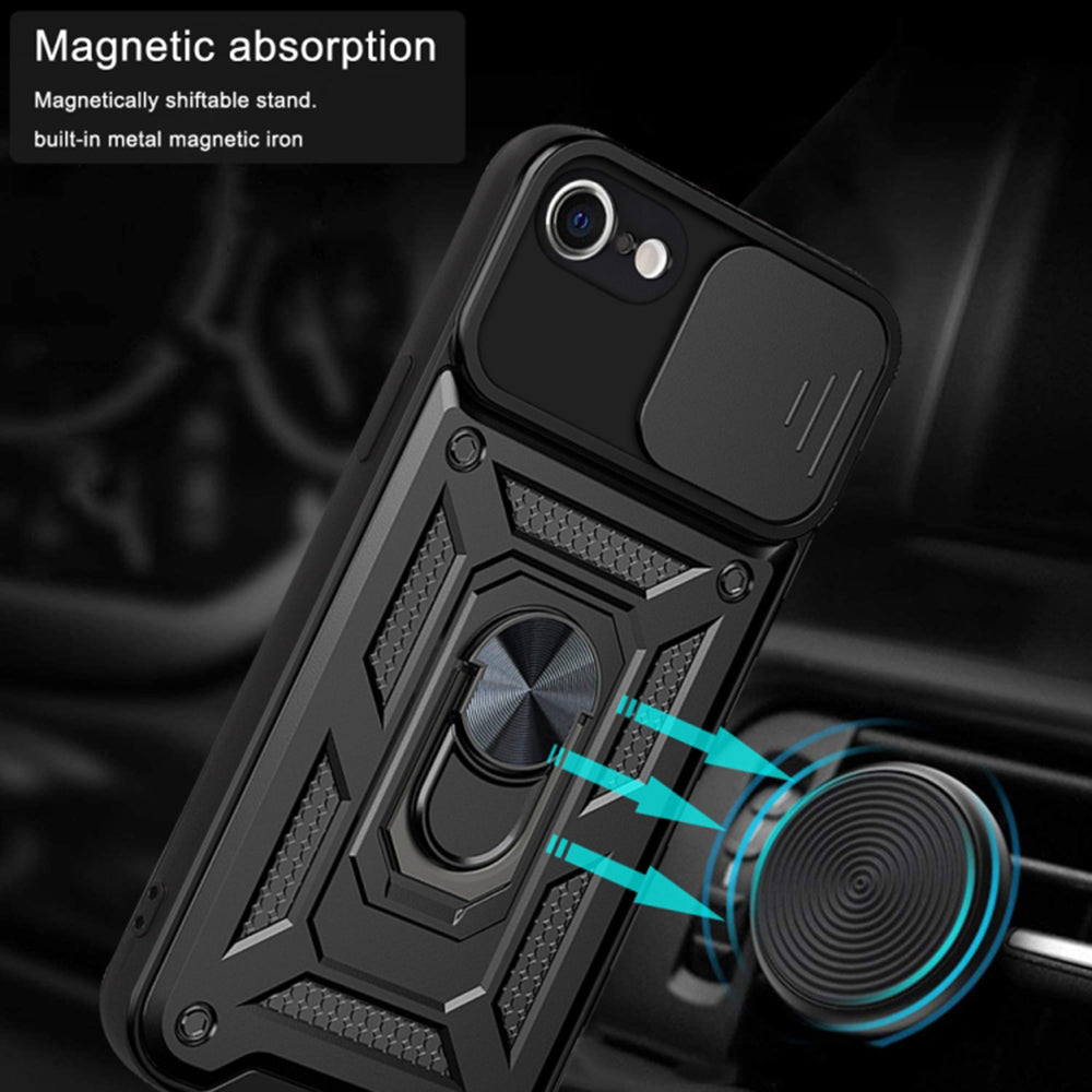Husa de protectie Techsuit CamShield Series compatibil cu iPhone 7 / iPhone 8 / iPhone SE 2, SE 2020 / iPhone SE 3, SE 2022, Negru
