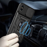 Husa de protectie Techsuit CamShield Series compatibil cu iPhone X / iPhone XS, Negru