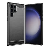 Husa de protectie Techsuit Carbon Silicone compatibil cu Samsung Galaxy S24 Ultra, Negru