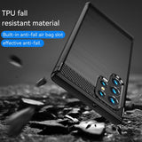 Husa de protectie Techsuit Carbon Silicone compatibil cu Samsung Galaxy S24 Ultra, Negru