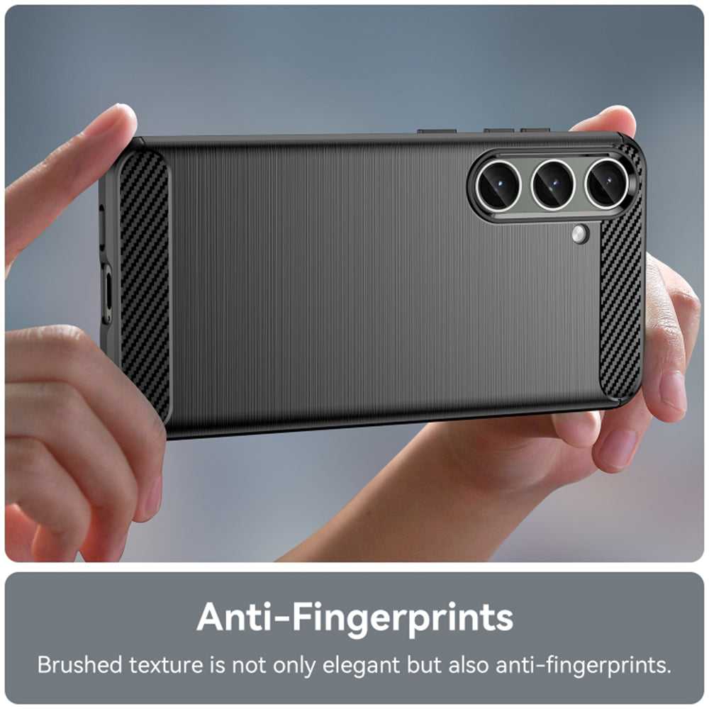 Husa de protectie Techsuit Carbon Silicone compatibil cu Samsung Galaxy S24 Plus, Negru
