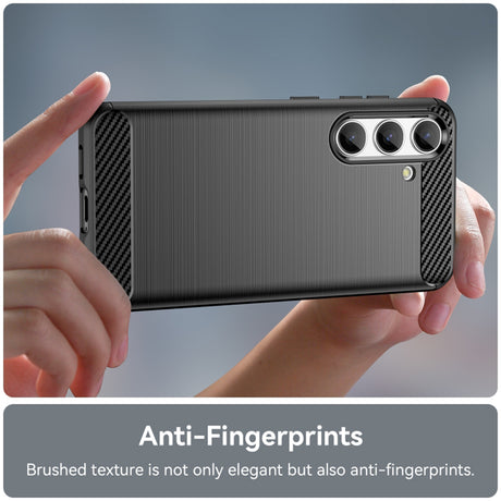 Husa de protectie Techsuit Carbon Silicone compatibil cu Samsung Galaxy S24, Negru