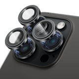 Folie de protectie Lito S+ Camera Glass compatibil cu iPhone 15 Pro / iPhone 15 Pro Max, Negru Titanium
