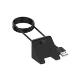 Incarcator Techsuit SmartWatch Wireless Charging Cable (TGC3), for Garmin Fenix 5/5 Plus/6/6X/7X, USB, 5W, 1m with Desk Holder, Negru