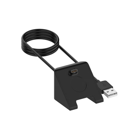 Incarcator Techsuit SmartWatch Wireless Charging Cable (TGC3), for Garmin Fenix 5/5 Plus/6/6X/7X, USB, 5W, 1m with Desk Holder, Negru