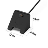 Incarcator Techsuit SmartWatch Wireless Charging Cable (TGC3), for Garmin Fenix 5/5 Plus/6/6X/7X, USB, 5W, 1m with Desk Holder, Negru