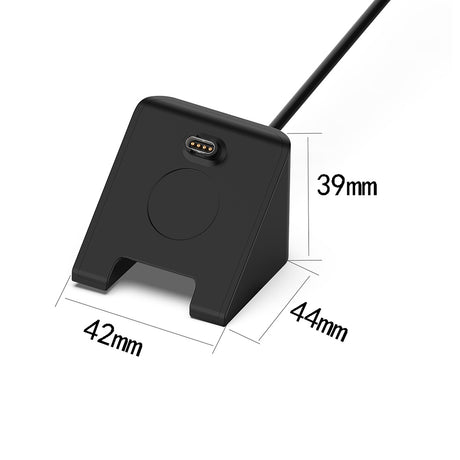 Incarcator Techsuit SmartWatch Wireless Charging Cable (TGC3), for Garmin Fenix 5/5 Plus/6/6X/7X, USB, 5W, 1m with Desk Holder, Negru