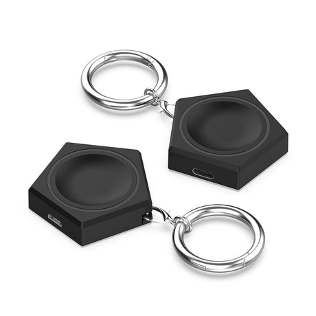 Incarcator Techsuit SmartWatch Wireless (TSC4), for Samsung Watch, Type-C, 2.5W, Portable Keyholder and Desk Holder, Negru