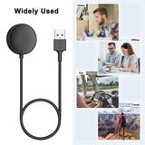 Incarcator Techsuit SmartWatch Wireless Charging Cable (TSC12), for Samsung Galaxy Watch 3/4/5/6, USB, 2.5W, with Desk Holder, Negru