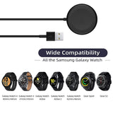 Incarcator Techsuit SmartWatch Wireless Charging Cable (TSC12), for Samsung Galaxy Watch 3/4/5/6, USB, 2.5W, with Desk Holder, Negru